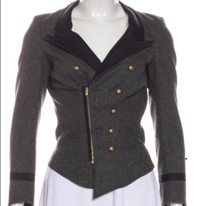 Balenciaga Fitted Wool Blazer w Embellishments